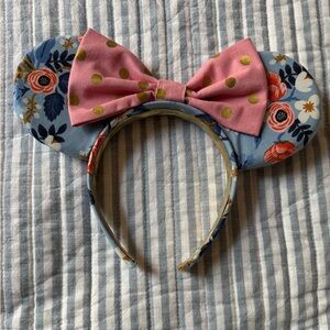 Handmade Rifle Paper Co Disney Floral Minnie Mouse Ears Headband